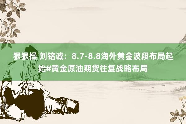 狠狠操 刘铭诚：8.7-8.8海外黄金波段布局起始#黄金原油期货往复战略布局