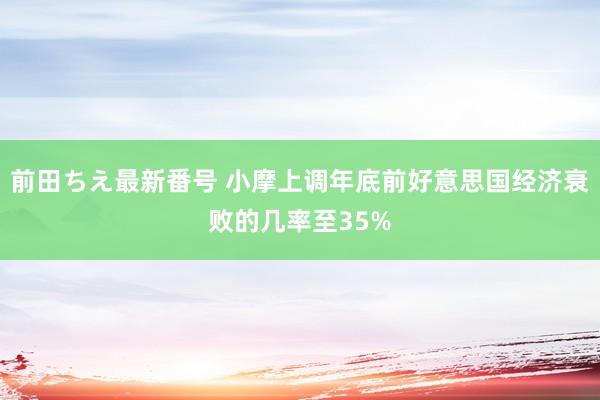 前田ちえ最新番号 小摩上调年底前好意思国经济衰败的几率至35%