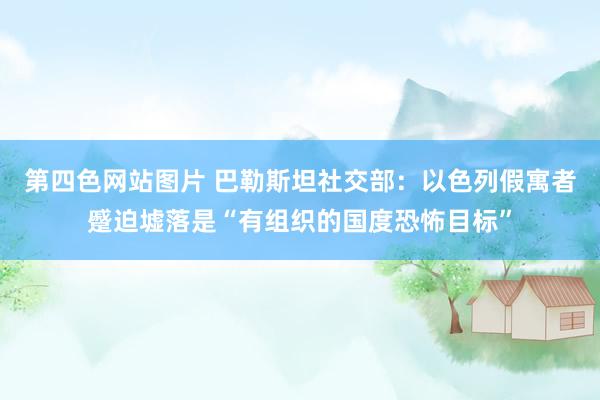 第四色网站图片 巴勒斯坦社交部：以色列假寓者蹙迫墟落是“有组织的国度恐怖目标”