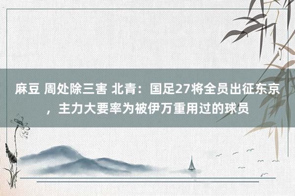 麻豆 周处除三害 北青：国足27将全员出征东京，主力大要率为被伊万重用过的球员